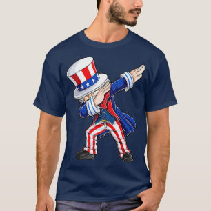 Camiseta El tío Dabbing Sam 4 de julio Niños regalos mascul