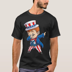Camiseta El tío Dabbing Sam Boy 4 de Julio Niños Hombres Am