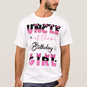 Camiseta El Tío De La Familia De Ratón Chica De Cumpleaños 