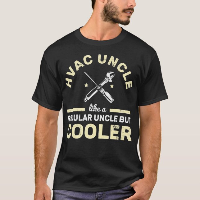 Camiseta El tío del HVAC como la Ventilación normal pero fr (Anverso)