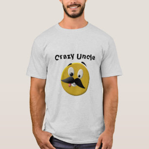 Camiseta El tío loco feliz cara con bigote