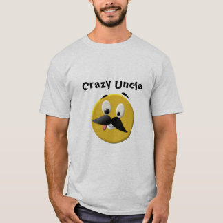 Camiseta El tío loco feliz cara con bigote