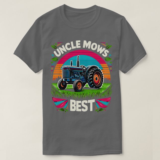 Camiseta El tío masculino hace el mejor césped y el padre h (Diseño del anverso)