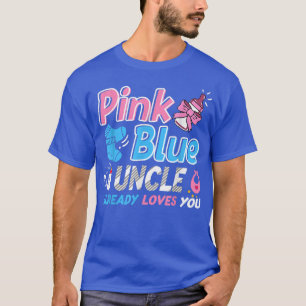 Camiseta El Tío Rosa O Azul Ama A Tu Bebé Género Revelación
