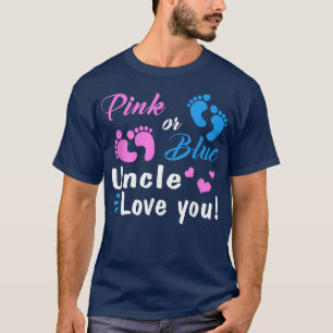 Camiseta El Tío Rosa O Azul Te Ama Fiesta De Revelación De