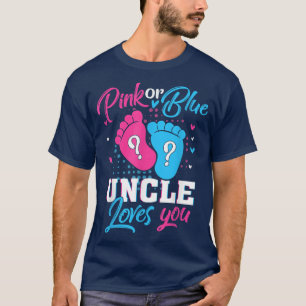 Camiseta El tío rosado o azul ama a tu vestido Género revel