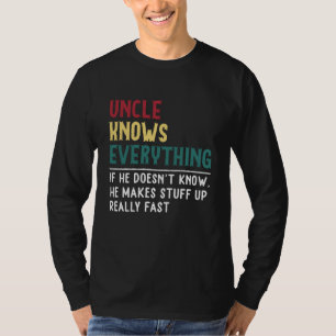 Camiseta El tío sabe todo el regalo del día del padre para 