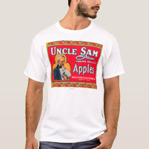 Camiseta El tío Sam Apple etiqueta (rojo) - Wapato, WA
