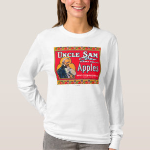 Camiseta El tío Sam Apple etiqueta (rojo) - Wapato, WA