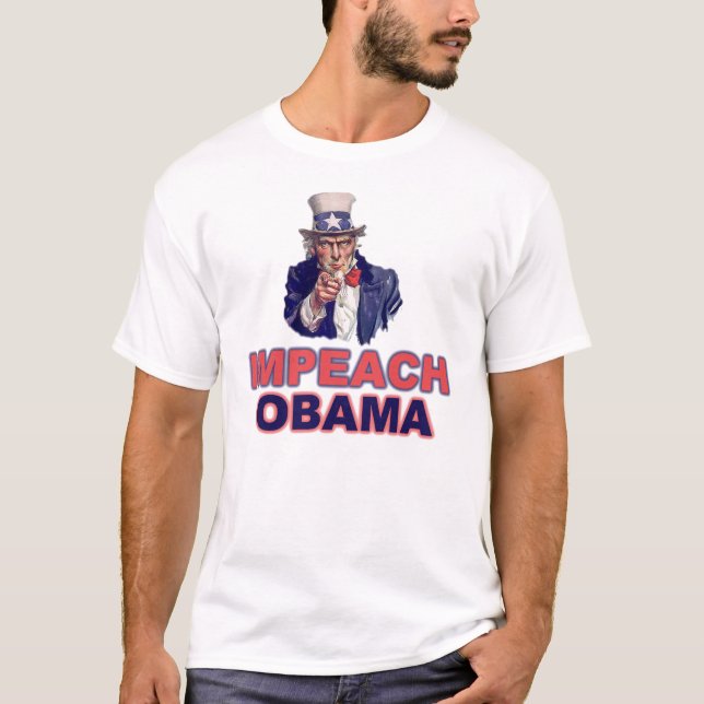 Camiseta El tío Sam dice: Acuse a Obama (Anverso)