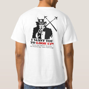Camiseta El tío Sam dice la parada Chemtrails