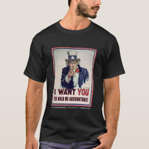 Camiseta El tío Sam dice que "deténgame responsable "