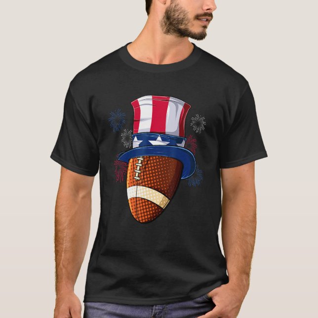 Camiseta El Tío Sam Gorra Bandera Estadounidense 4 De J (Anverso)