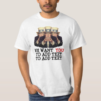Camiseta El tío Sam I quisiera que usted añadiera la