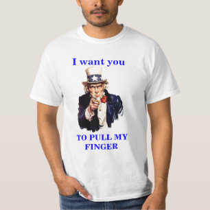Camiseta El tío Sam I quisiera que usted tirara de mi