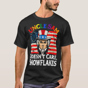 Camiseta EL TÍO SAM NO SE IMPORTA DE SNOWFLAKES Funny Ameri