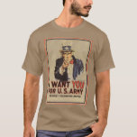 Camiseta El Tío Vintage Sam Quiero Que Tu Propaganda De La<br><div class="desc">Posters de propaganda de la Primera Guerra Mundial de la Primera Guerra Mundial - Ejército militar reclutando publicidad</div>