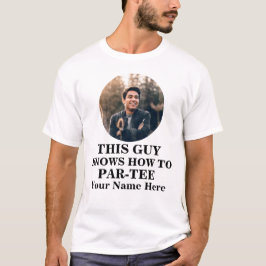 Camiseta El tipo de foto con forma de bola de golf sabe com