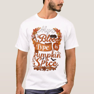 Camiseta El tipo de sangre es gato negro de Halloween Pumpk