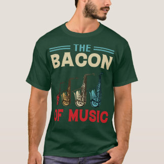 Camiseta El tocino del diseño musical del saxofón 3
