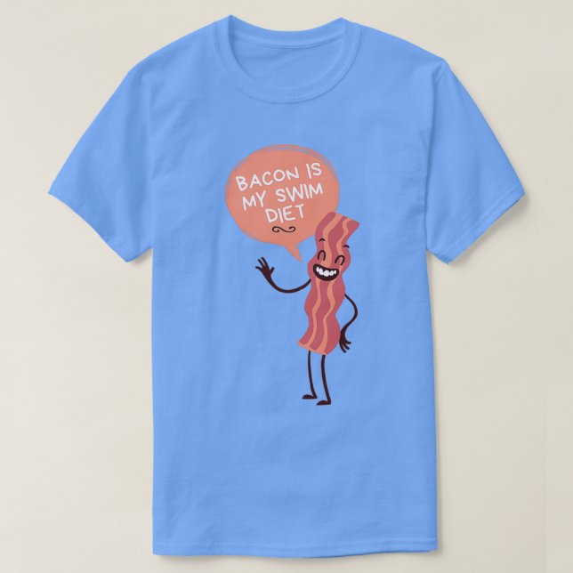 Camiseta El tocino es mi dieta para nadar (Diseño del anverso)