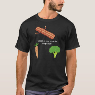 Camiseta El tocino es mi verdura preferida (oscura)