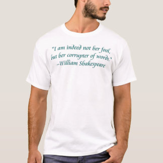 Camiseta El tonto de Shakespeare redacta el frente