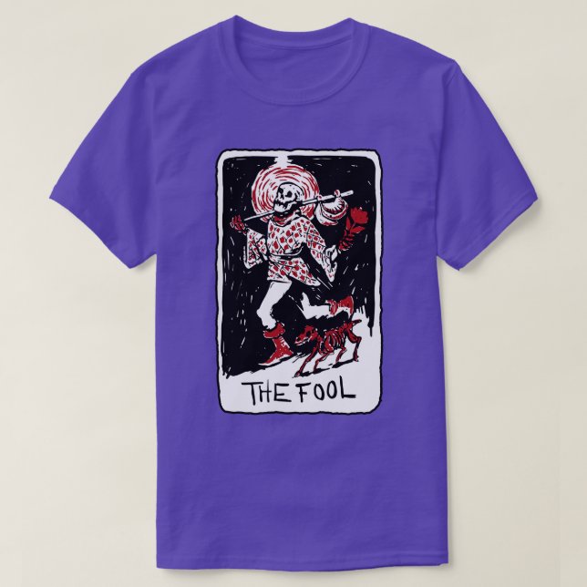 Camiseta El tonto esqueleto tarot d 3 (Diseño del anverso)