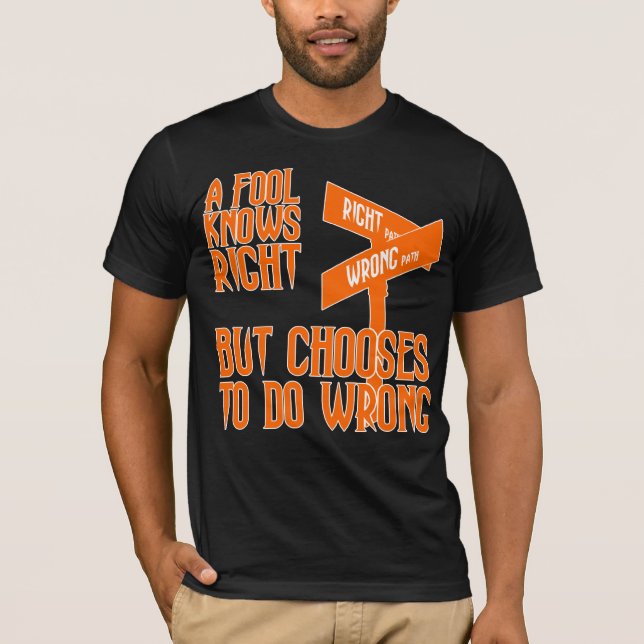 Camiseta El tonto sabe a la derecha (Anverso)