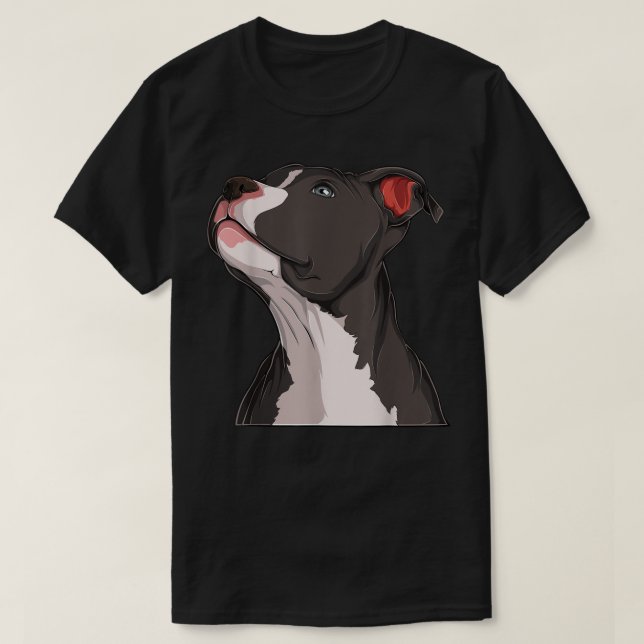 Camiseta El toro americano Pitbull Terrier Dog Head Can (Diseño del anverso)