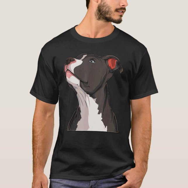 Camiseta El toro americano Pitbull Terrier Dog Head Can (Anverso)