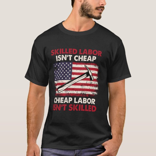 Camiseta El trabajo calificado no es barato - Sindicato cal (Anverso)