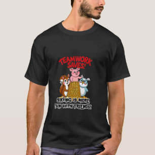 Camiseta ¡El trabajo en equipo es más divertido con los ami
