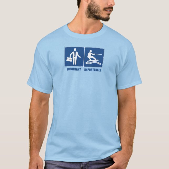 Camiseta El Trabajo Es Importante, Wakeboarding Es Importan (Anverso)