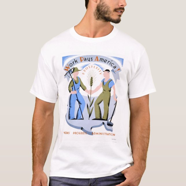 Camiseta El trabajo paga América WPA 1939 (Anverso)