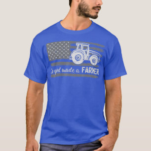 Camiseta El Tractor De Bandera Estadounidense Así Que Dios 