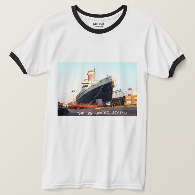 Camiseta El transatlántico estadounidense SS   (Anverso del diseño)