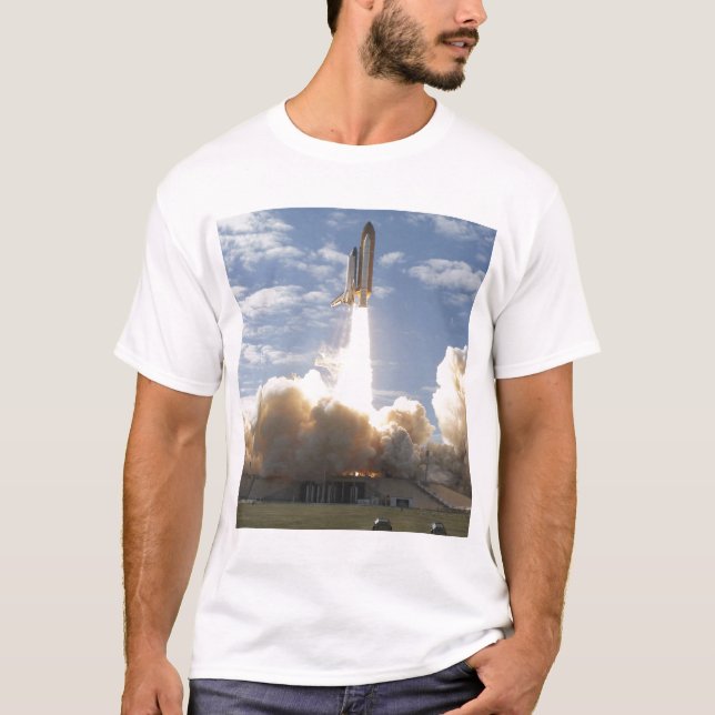 Camiseta El transbordador espacial Atlantis levanta 10 (Anverso)