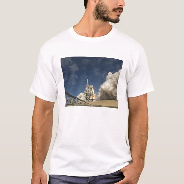 Camiseta El transbordador espacial Atlantis levanta 20 (Anverso)