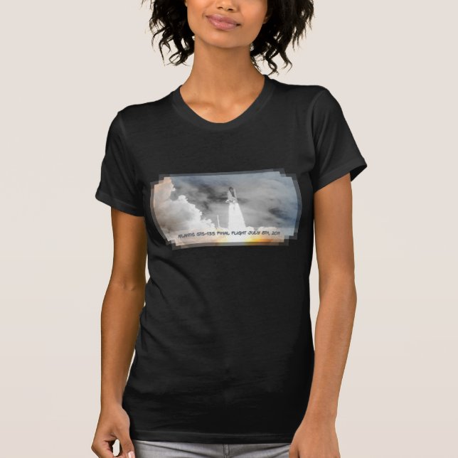 Camiseta El transbordador espacial STS-135 de la Atlántida (Anverso)
