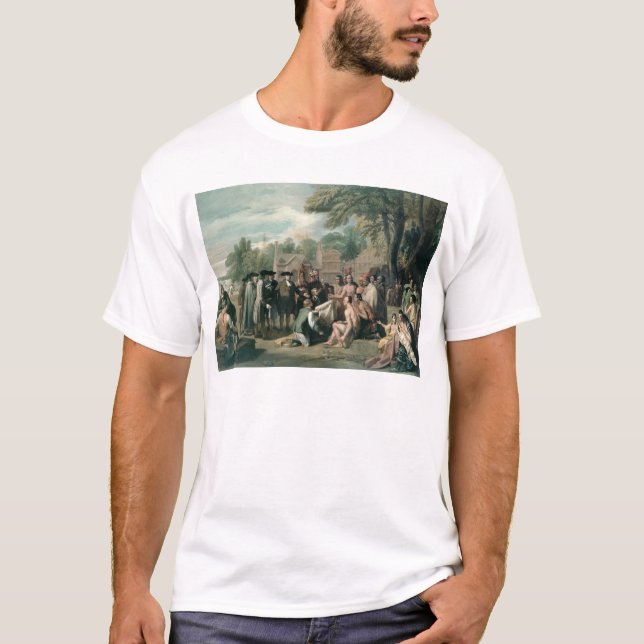 Camiseta El tratado de William Penn con los indios adentro (Anverso)