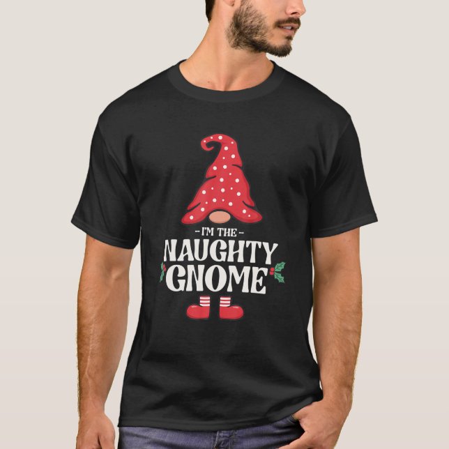 Camiseta El travieso grupo de juego familiar Gnome Funny (Anverso)