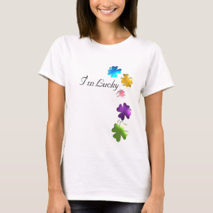 Camiseta El trébol afortunado de cuatro hojas diseñó la