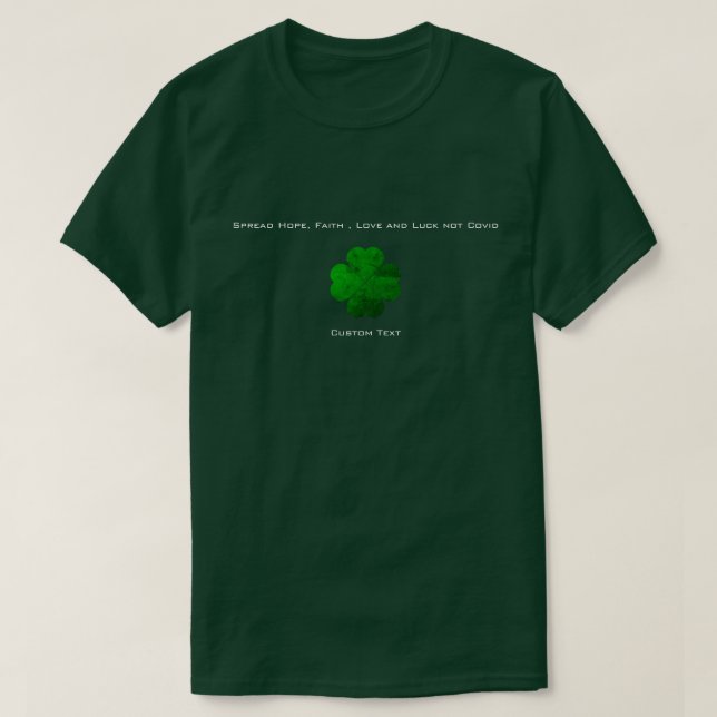 Camiseta El trébol de cuatro hojas de Irlanda St Patrick's  (Diseño del anverso)