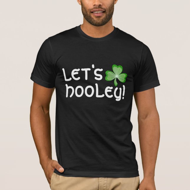 Camiseta El trébol "nos dejó Hooley!" negro básico de la (Anverso)