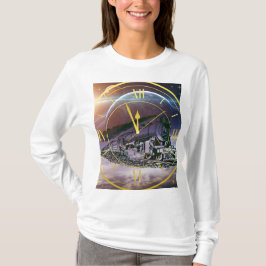 Camiseta El tren espacial pasa a lo largo del tiempo