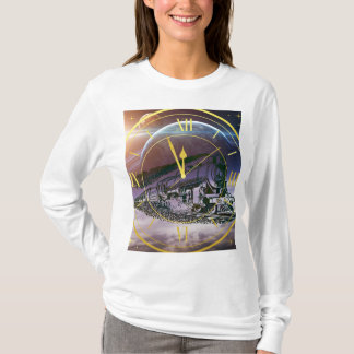 Camiseta El tren espacial pasa a lo largo del tiempo
