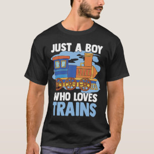 Camiseta El tren modelo de locomotora es sólo un chico que 
