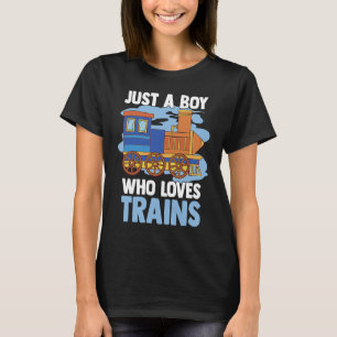 Camiseta El tren modelo de locomotora es sólo un chico que
