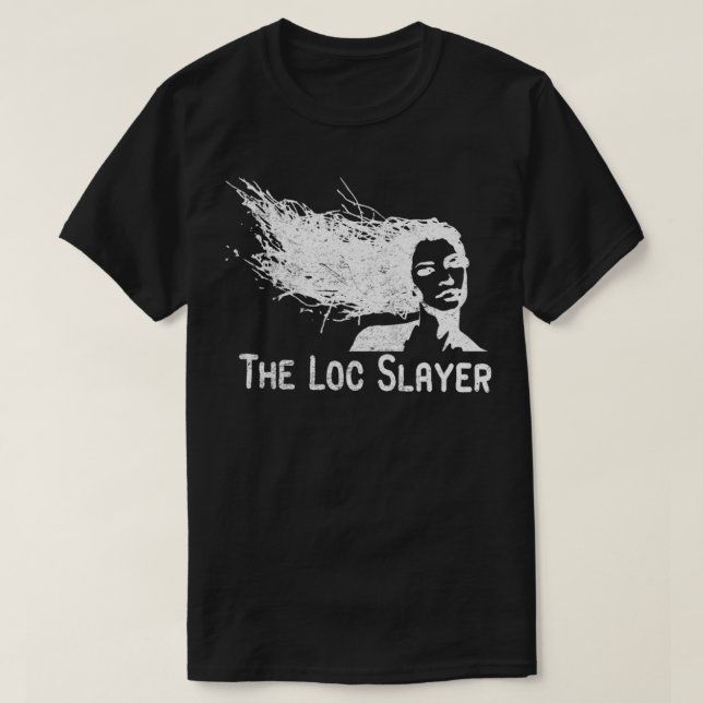 Camiseta El trenzado de rastas de pelo de Loc Slayer (Diseño del anverso)